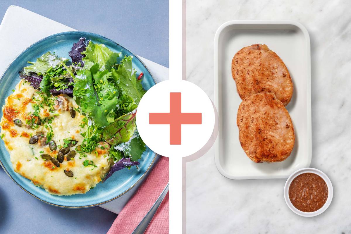 Kartoffel-Gemüse-Gratin mit extra Kasseler