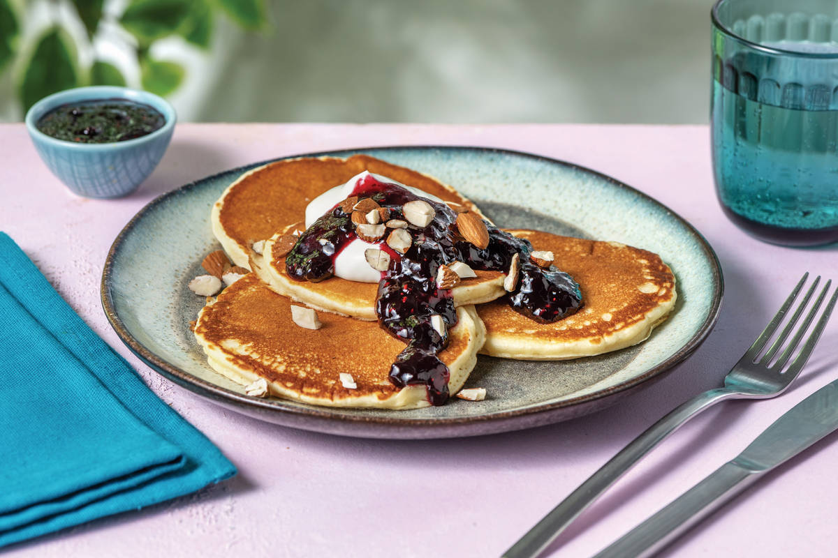 Pancakes & Berry Compote