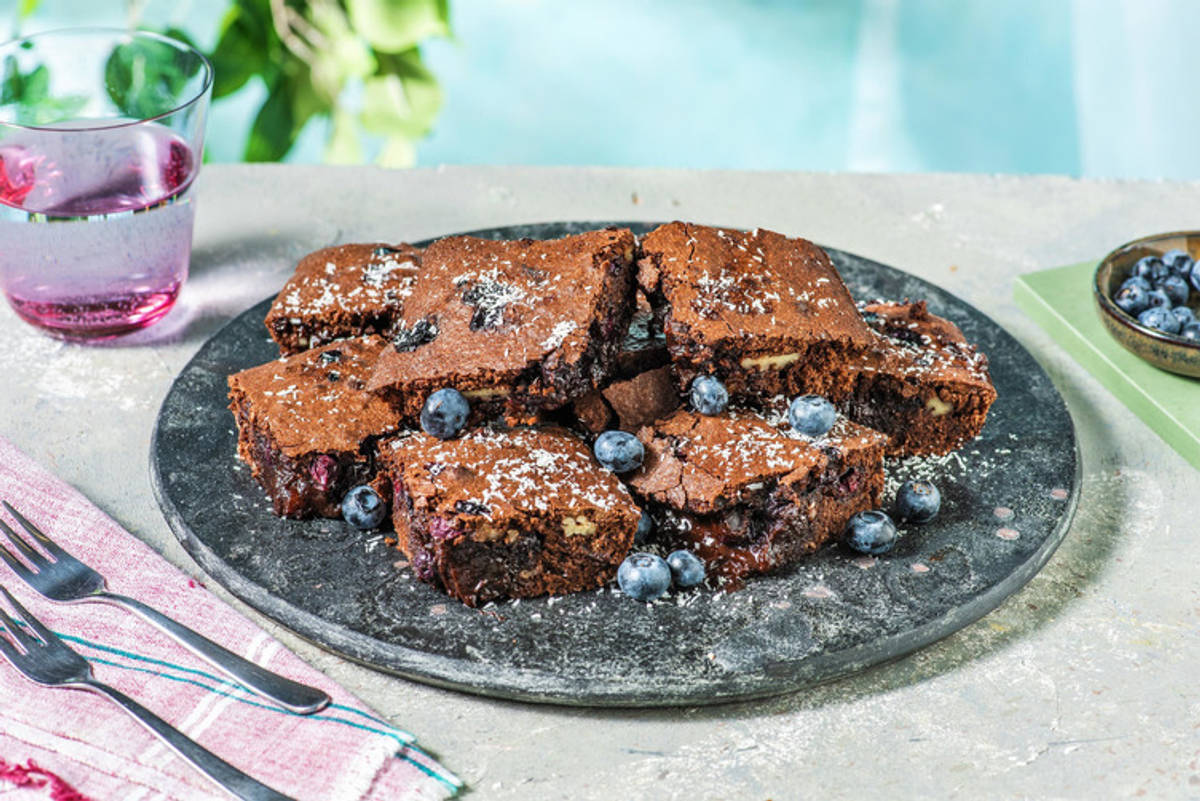Heidelbeer-Brownies!