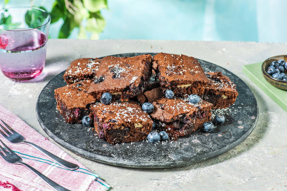 Box Pâtisserie | Brownie léger aux myrtilles