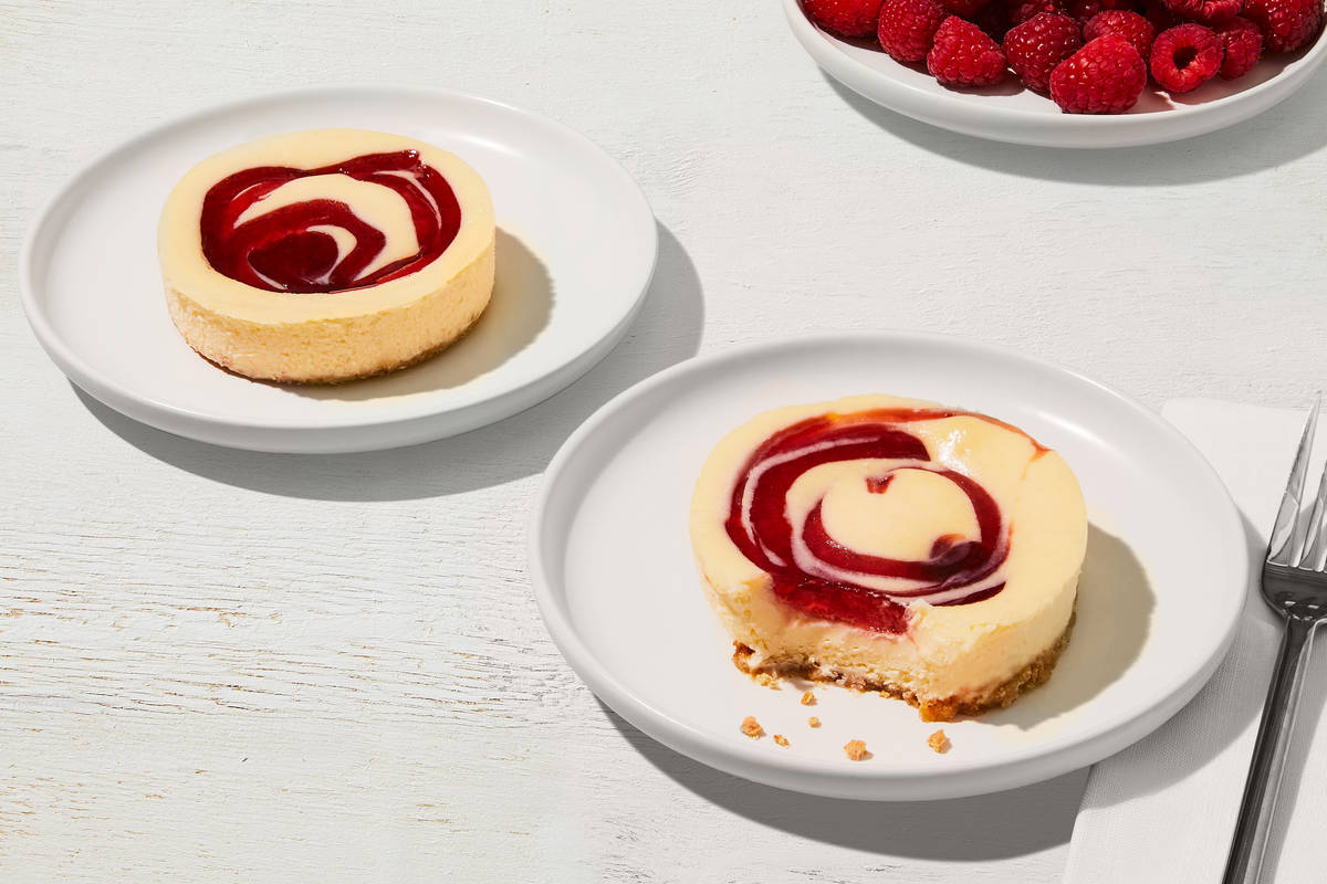 White Chocolate Raspberry Swirl Cheesecake