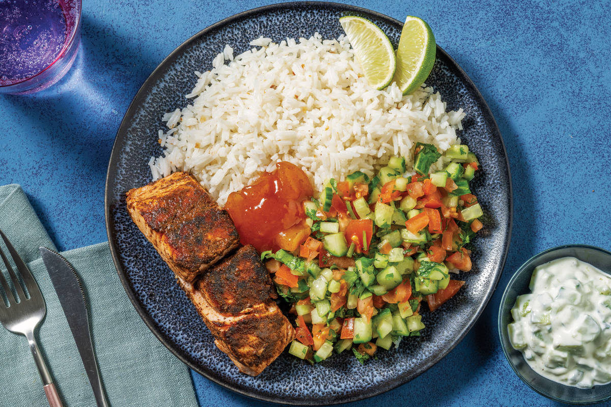 Charred Chicken Tikka & Garlic Rice