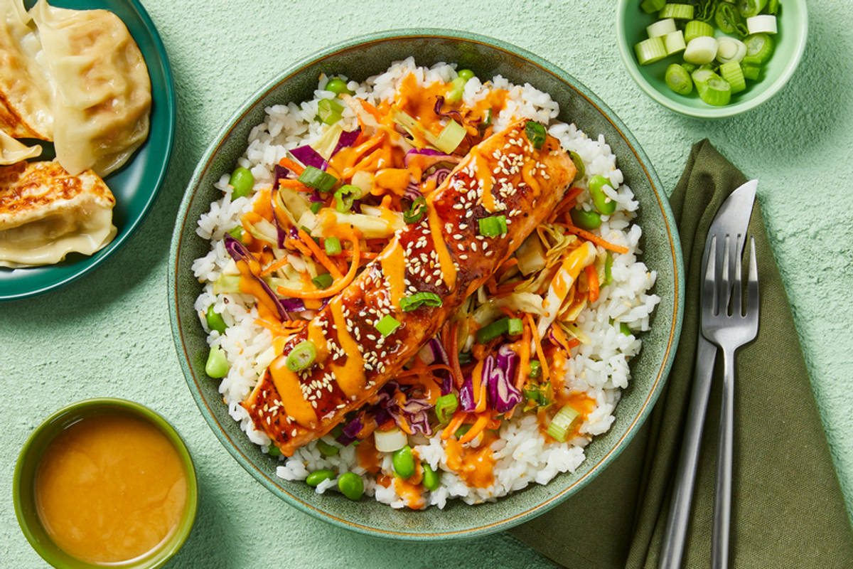 Salmon Bento-Style Dinner