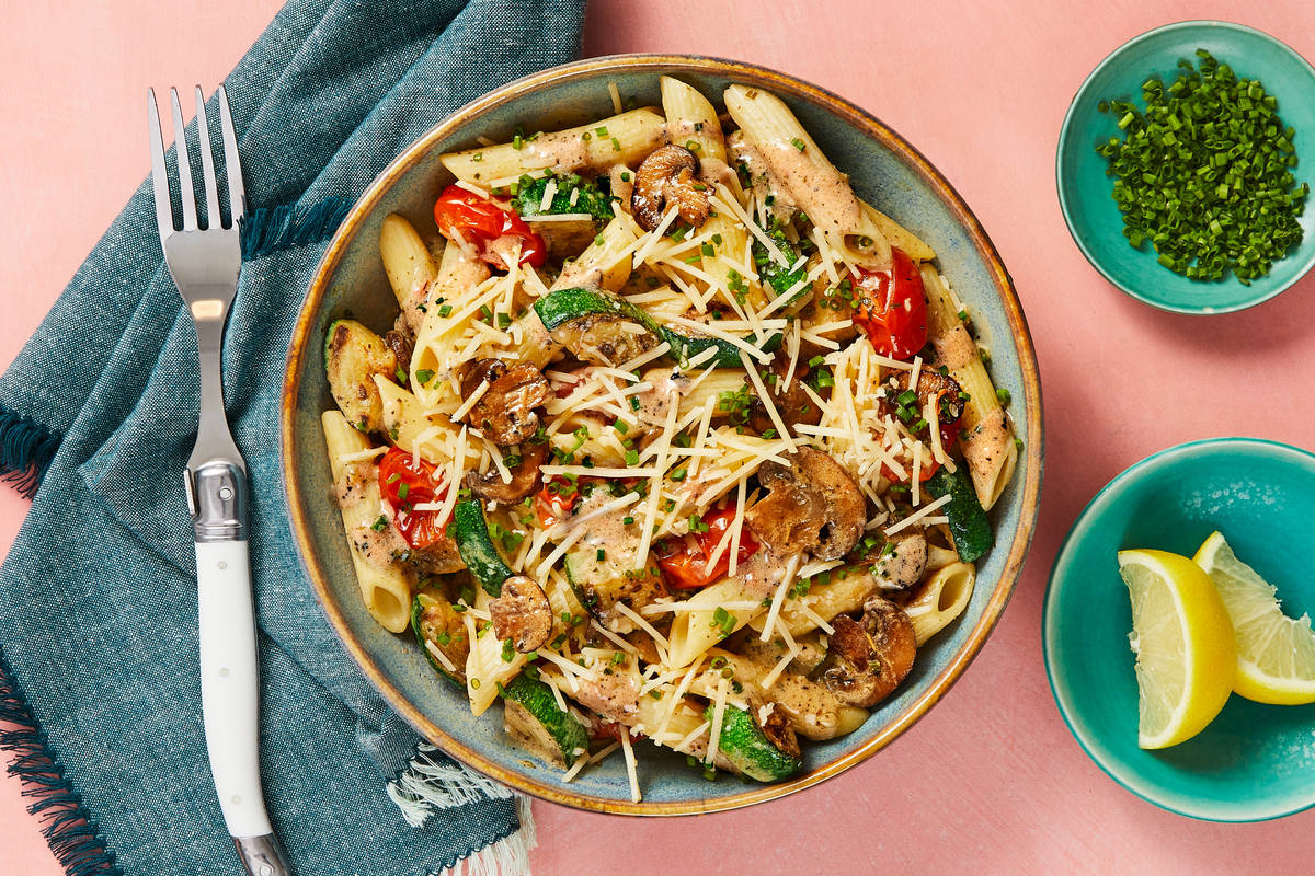Silky Sicilian Shrimp Penne