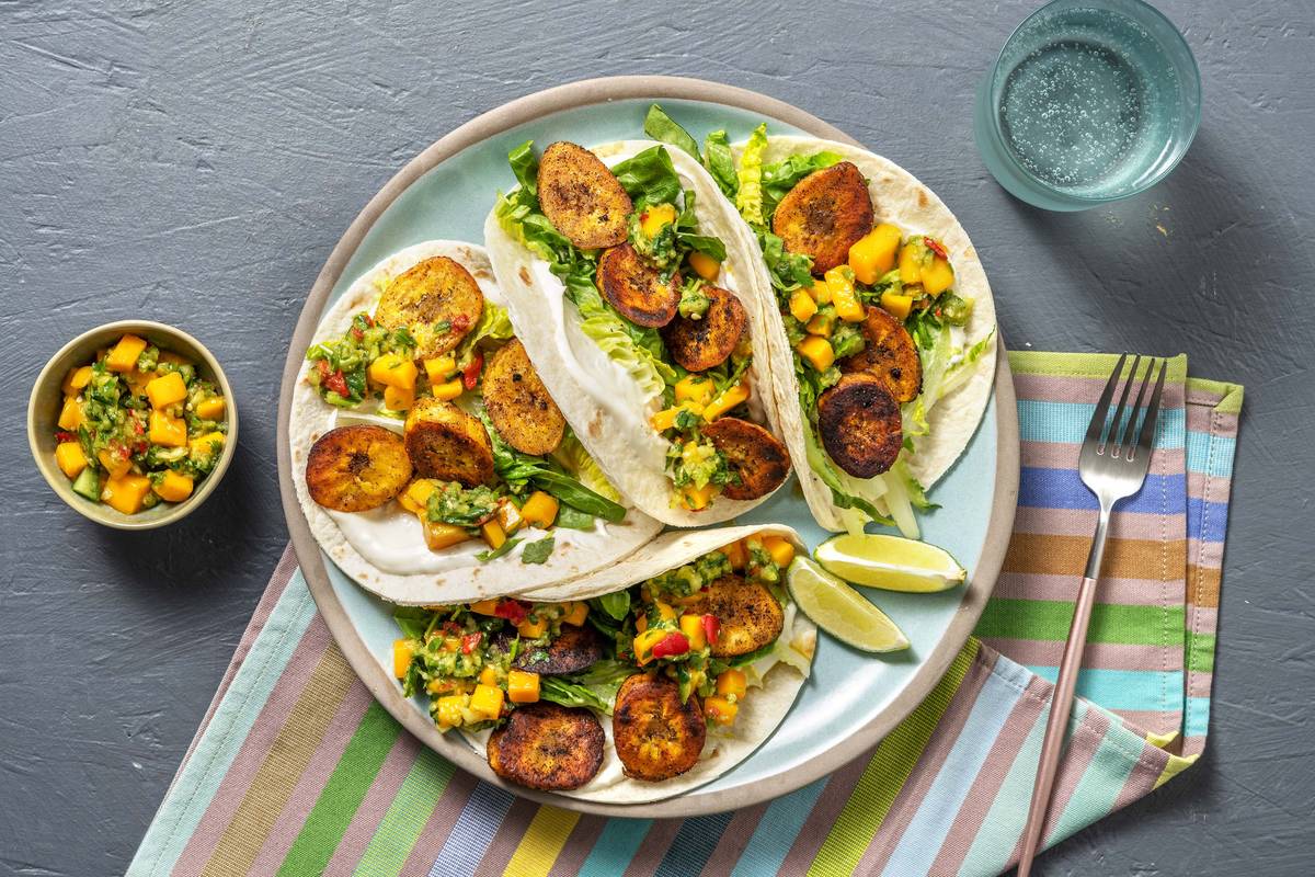 Plantain Tacos! Frittierte Kochbanane