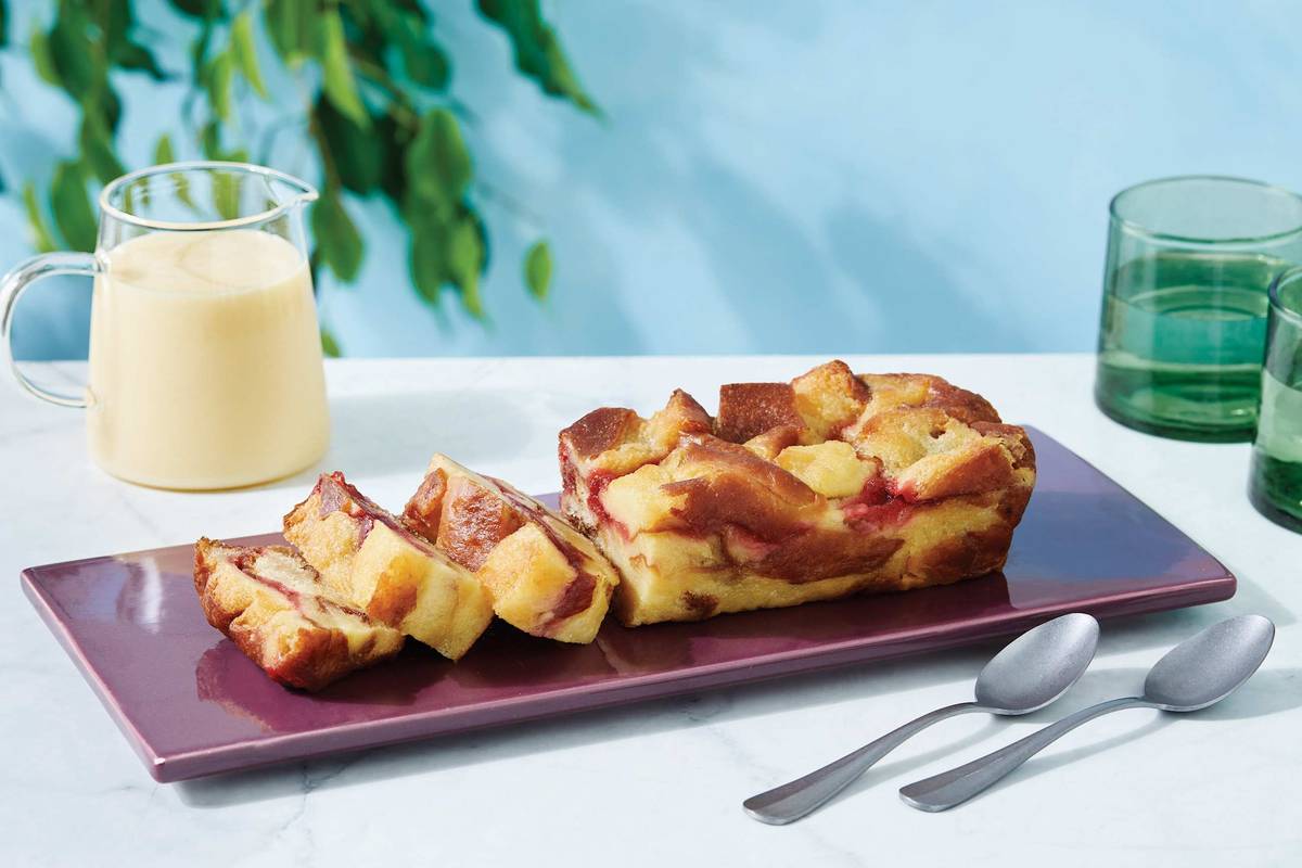 Jam Doughnut Pudding