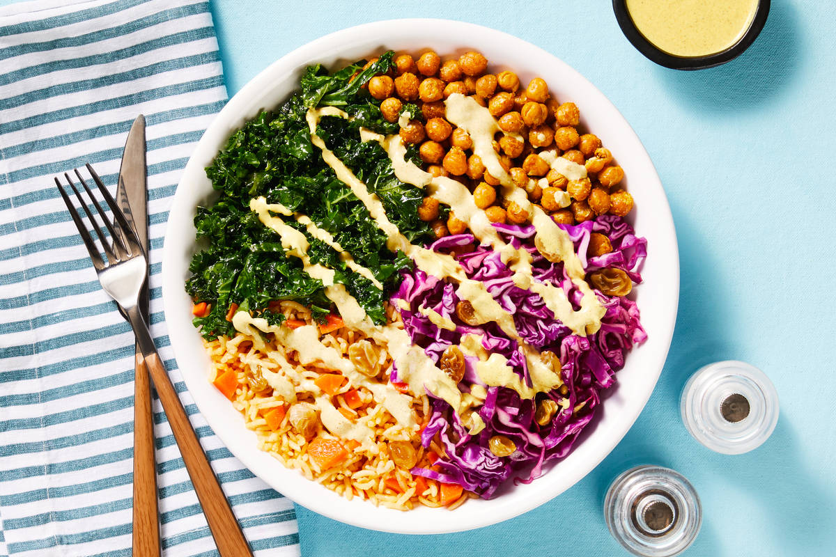 Shrimp & Curried Chickpea Bowls