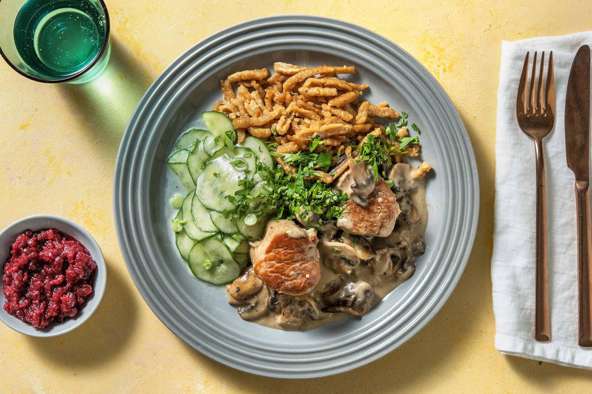 Schweinemedaillons mit Haselnussspätzli