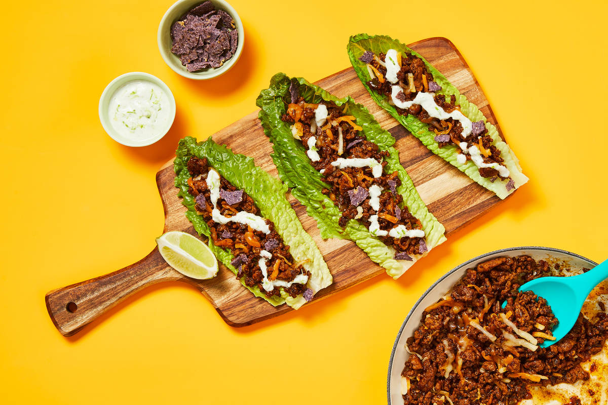 One-Pan Chicken Fajita Lettuce Wraps
