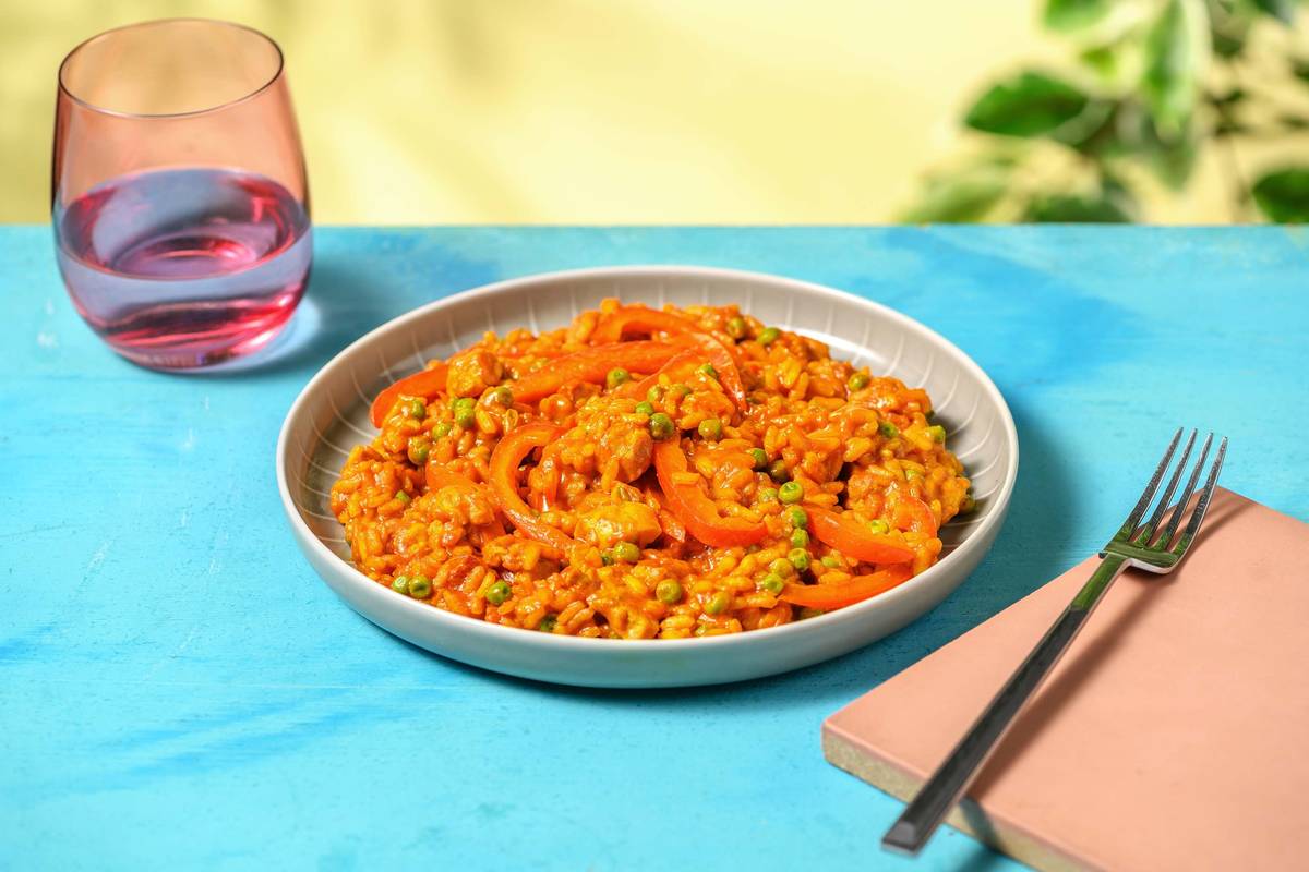 Paëlla au poulet et chorizo