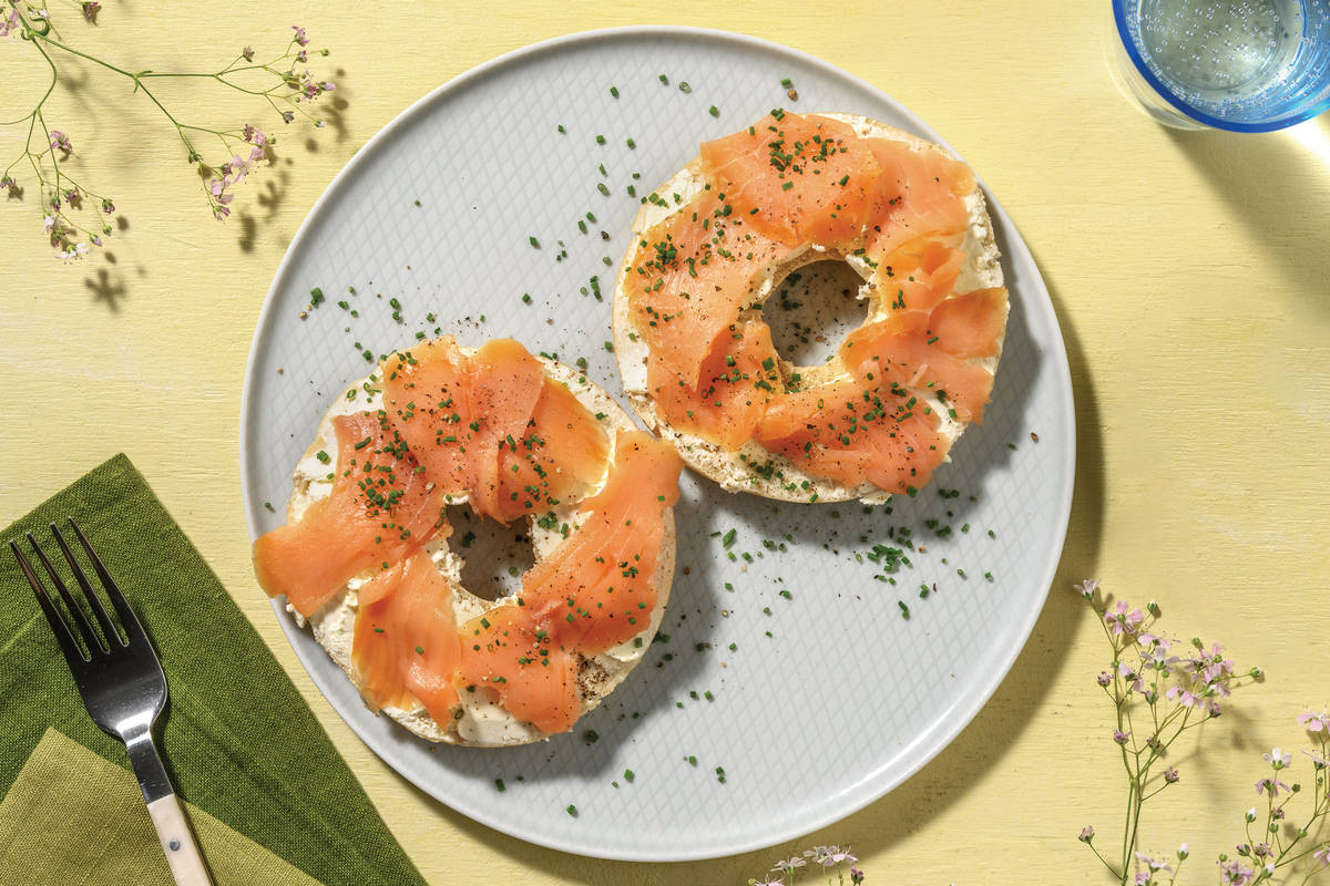 Smoked Salmon & Cream Cheese Bagel