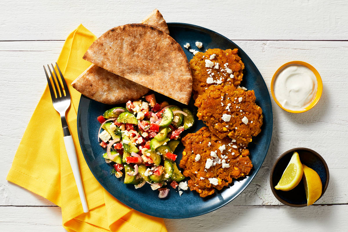 Spiced Chickpea Fritters & Chicken