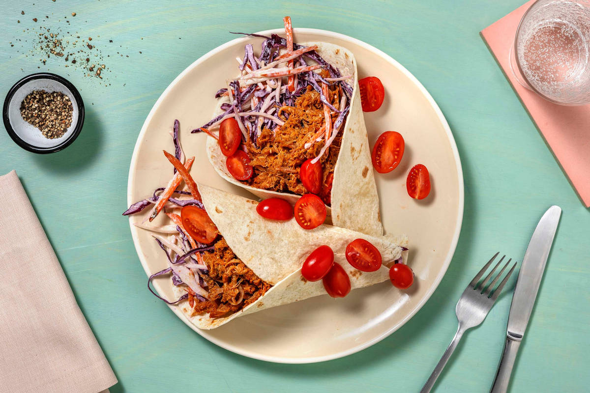 Wrap au porc effiloché