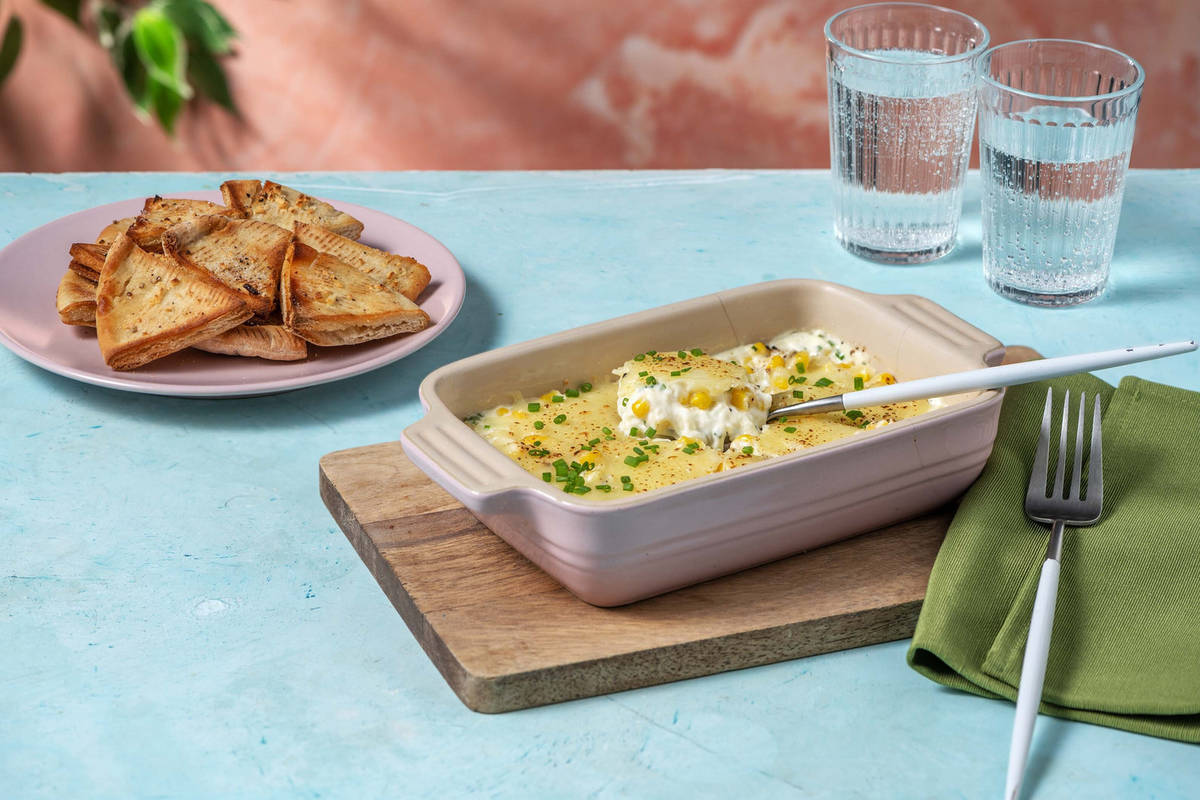 Cheesy Sweet Corn Dip as an extra Recipe HelloFresh