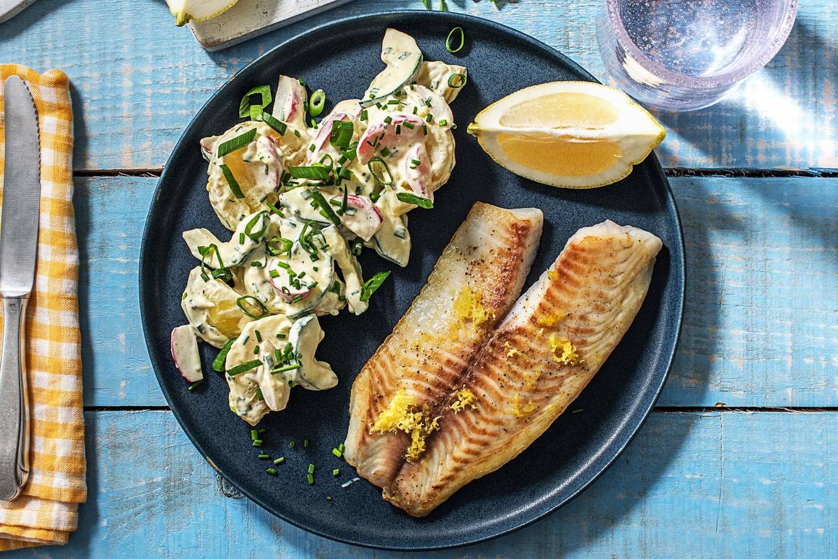 Zitroniges Fischfilet aus der Pfanne
