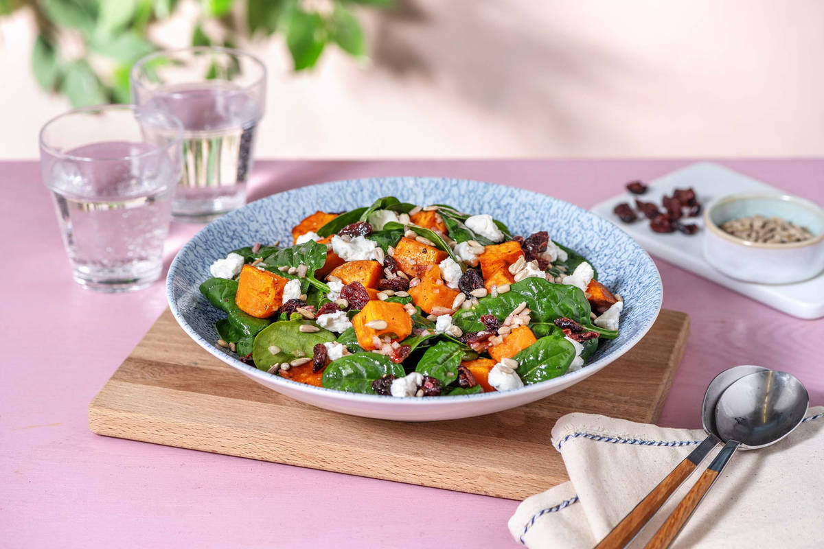 Sweet Potato and Spinach Salad as an extra