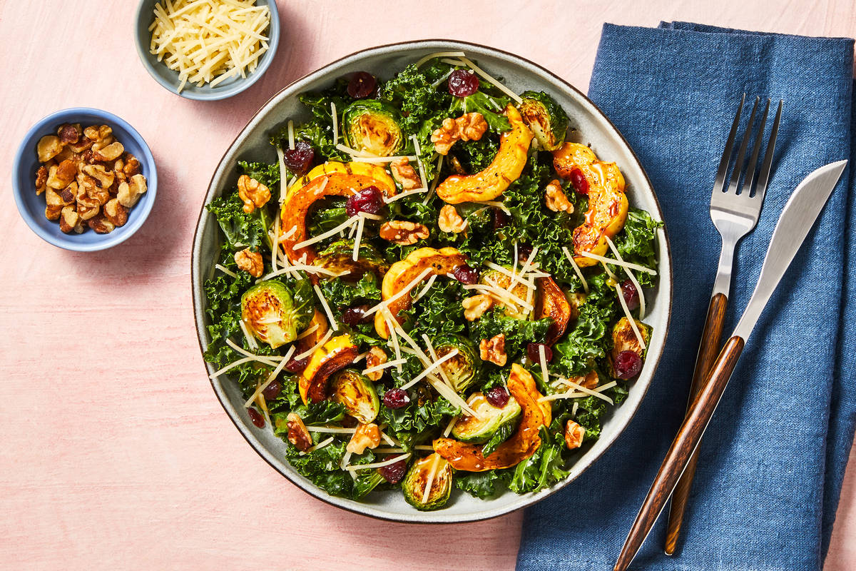 Chicken & Kale Fall Harvest Salad