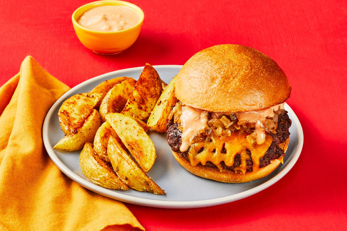 Griddled Onion Cheeseburgers