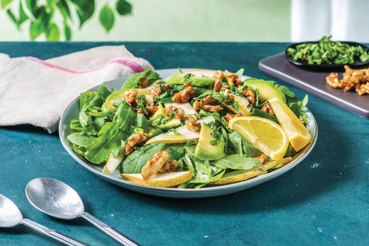 Leafy Cucumber & Pear Salad
