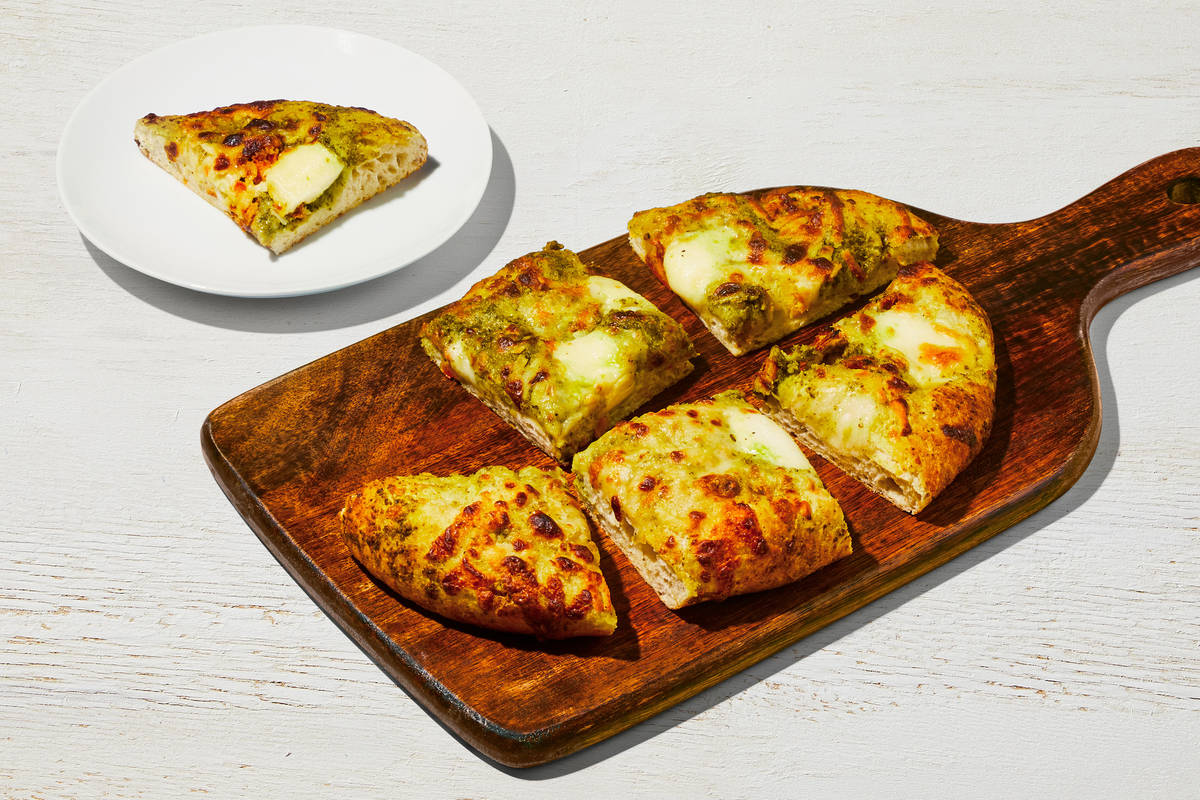 Basil Pesto & Mozzarella Focaccia Flatbread