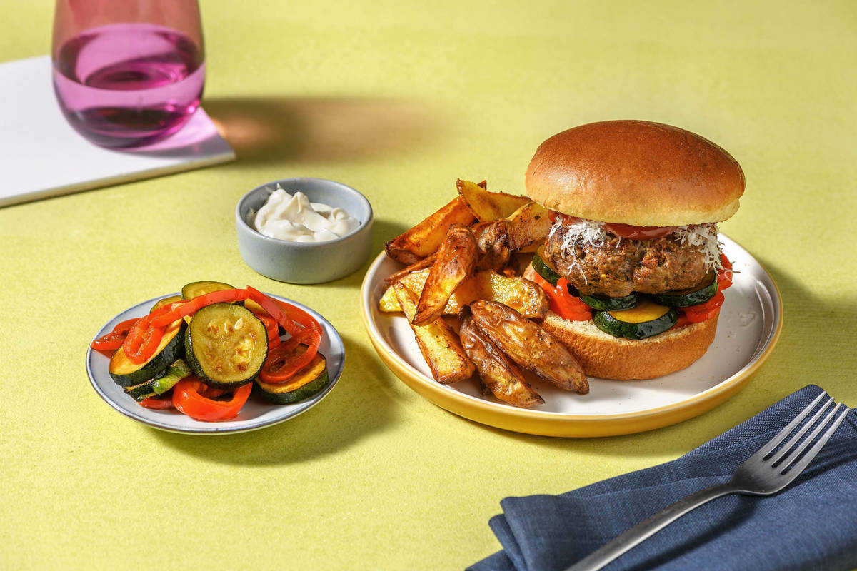 Mediterran gewürzter Burger