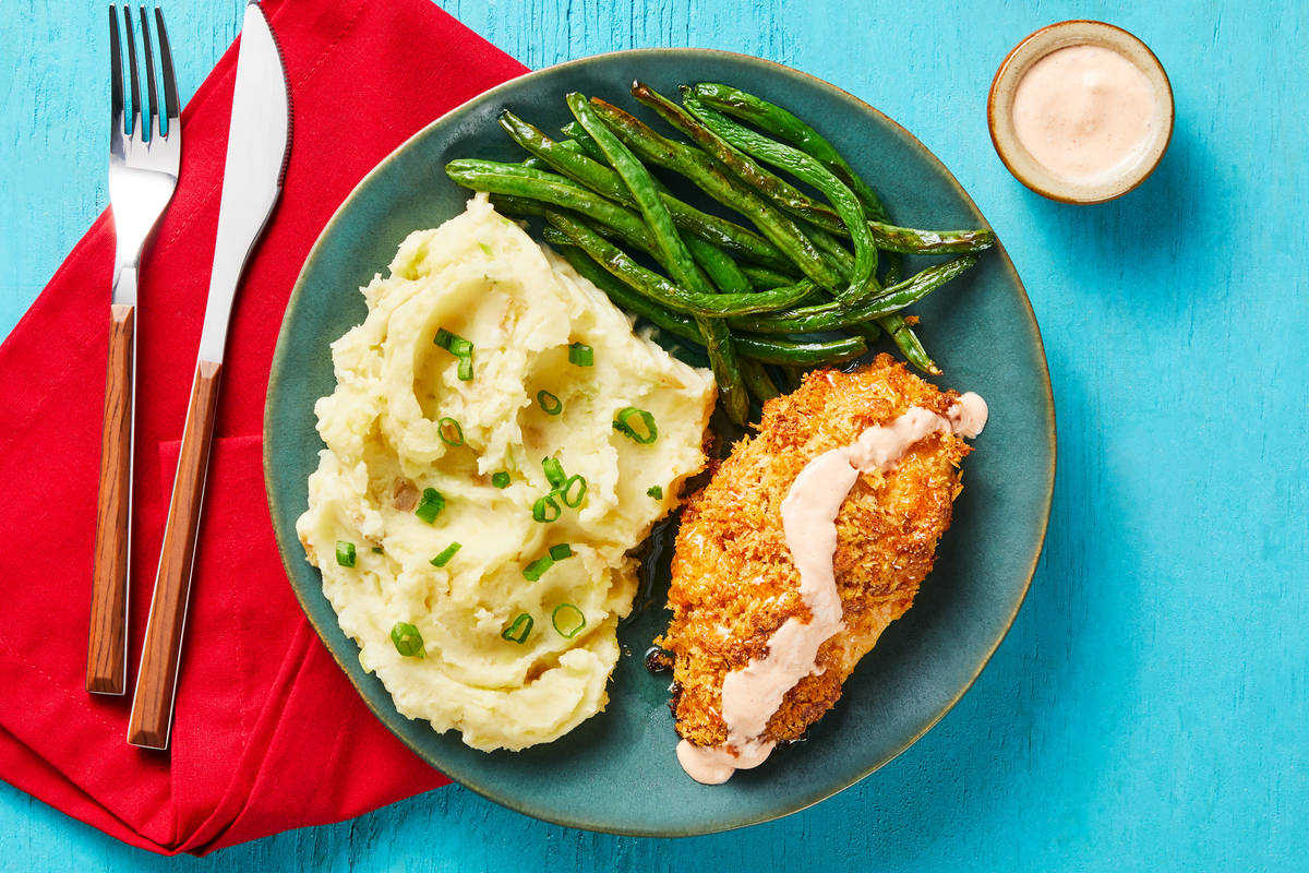 Buffalo-Spiced Crispy Chicken Cutlets