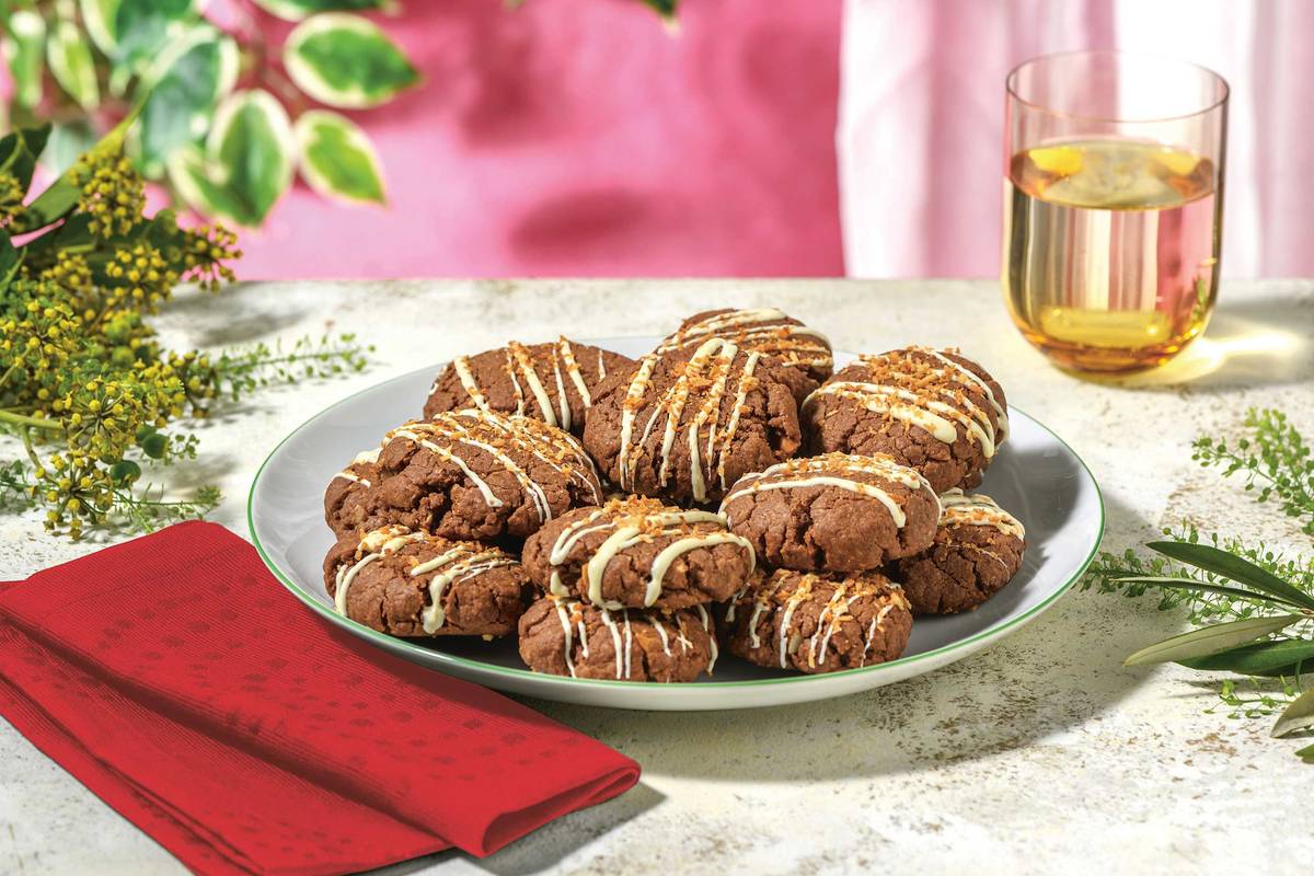 Santa's Favourite Chocolate, Coconut & Macadamia Cookies