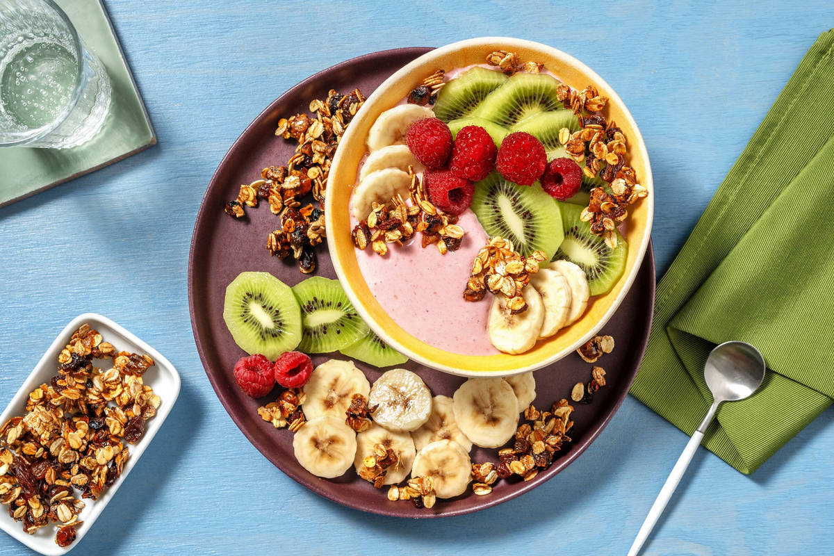 Roze smoothiebowl 