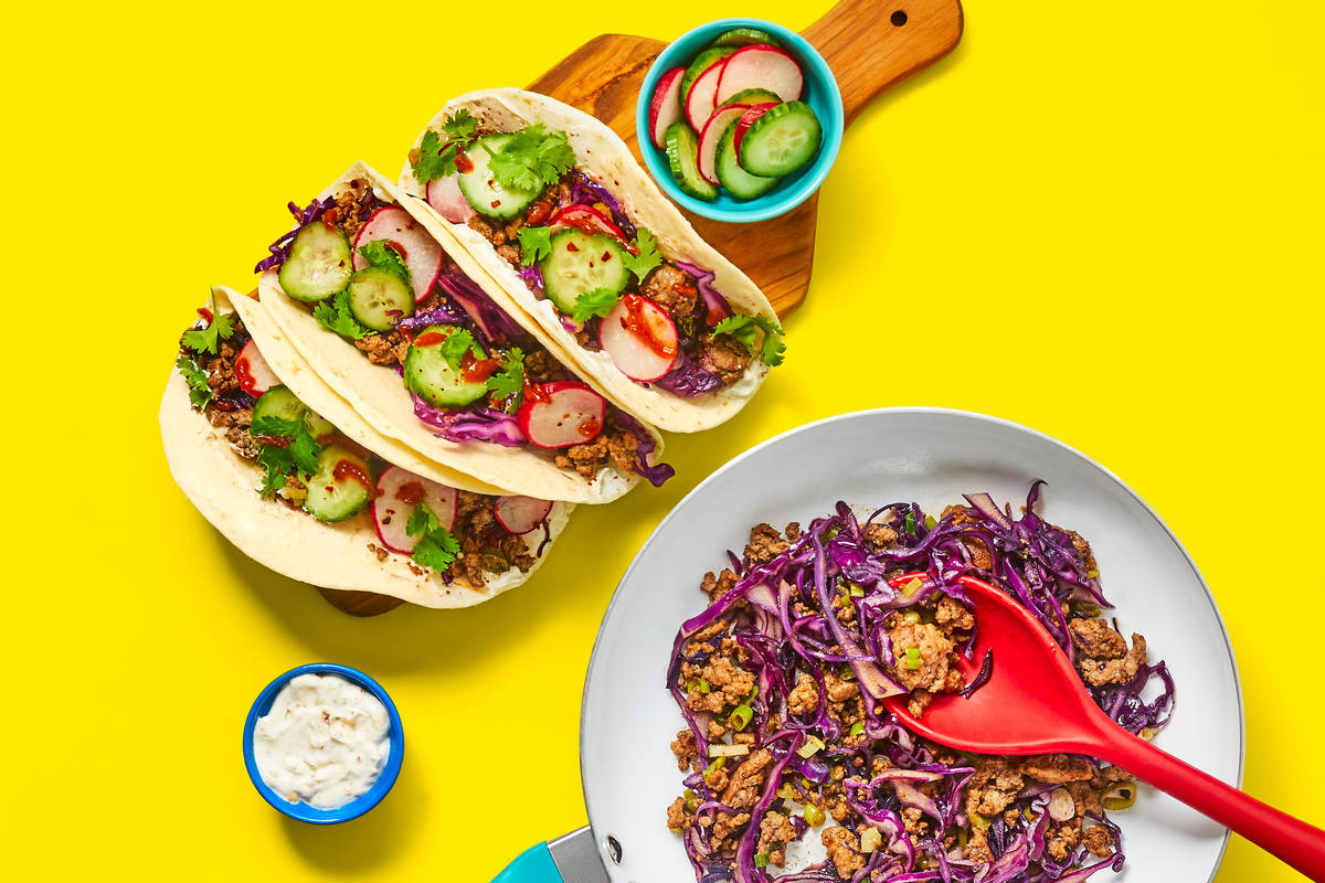 One-Pan Sesame Beef Tacos