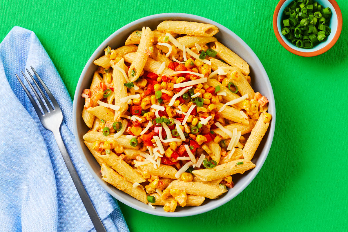 Mexican Street Corn & Chicken Pasta
