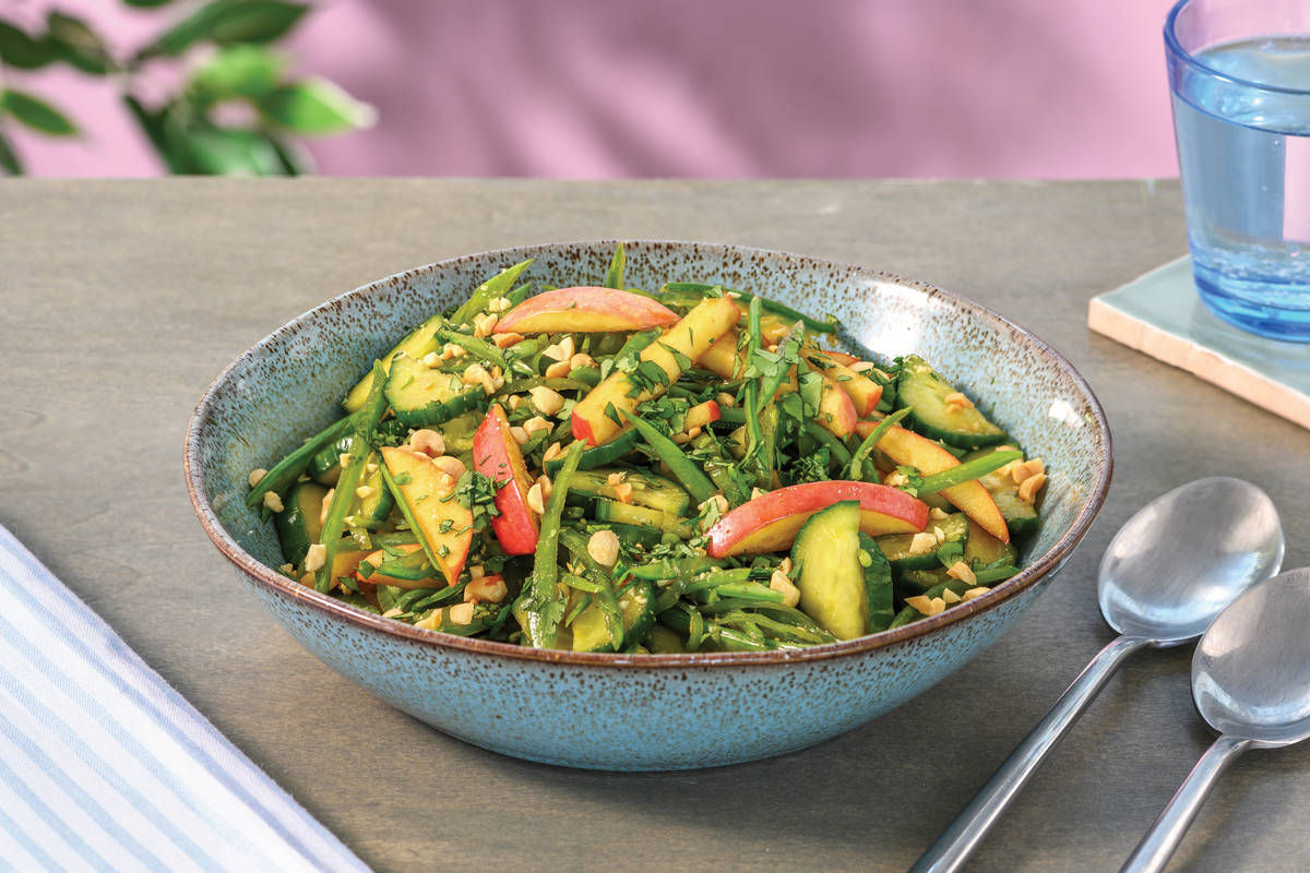 Apple, Pea Pods & Cucumber Salad