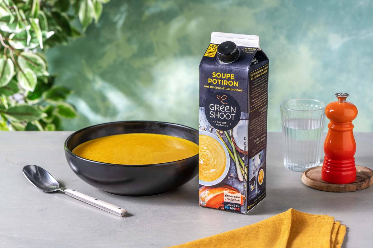 Soupe de potiron, coco & citronnelle en extra