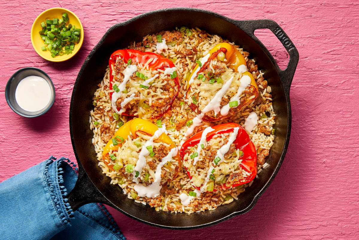 Cajun Chicken Sausage Stuffed Peppers