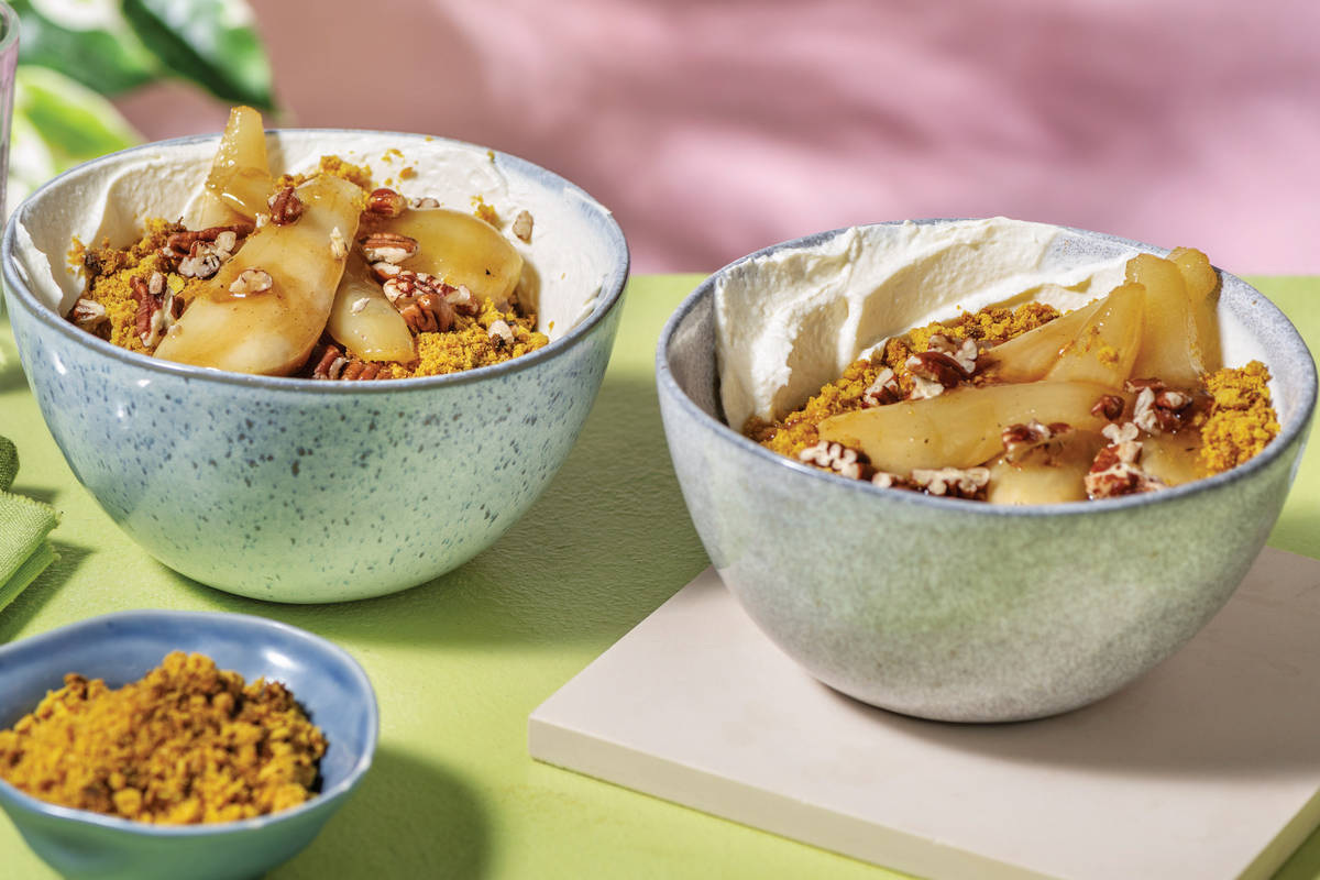Deconstructed Lemon-Pear Cheesecake