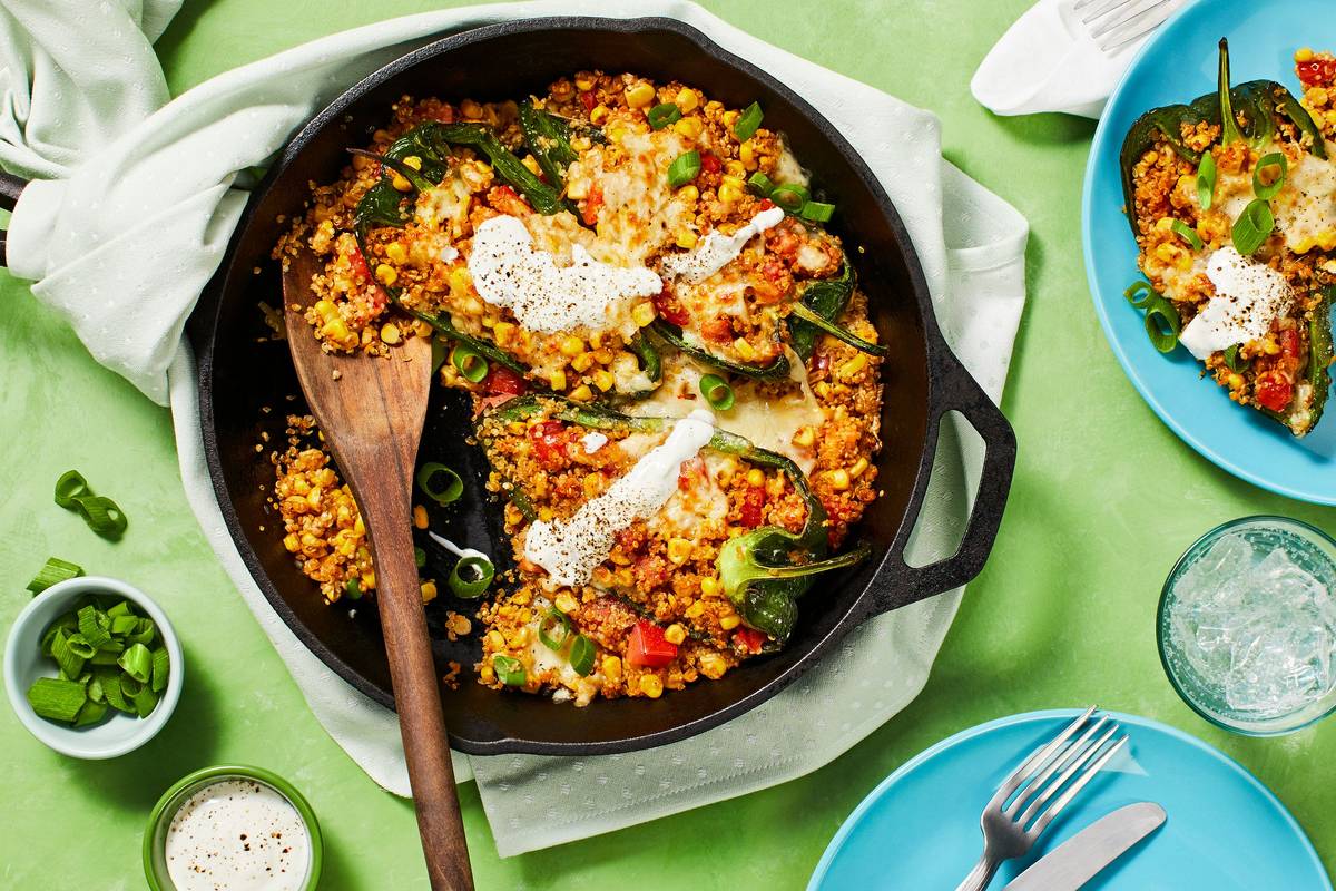 Southwest Organic Beef-Stuffed Green Peppers