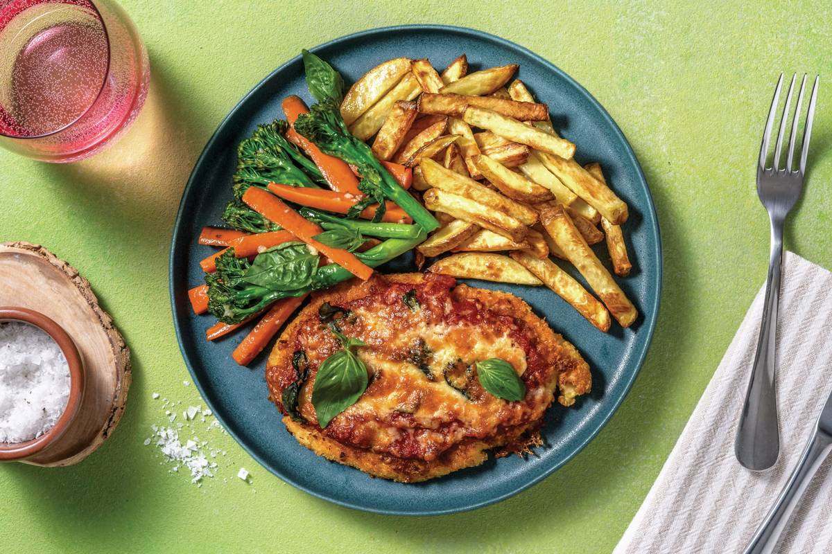 Tex-Mex Pork Parmigiana & Potato Wedges