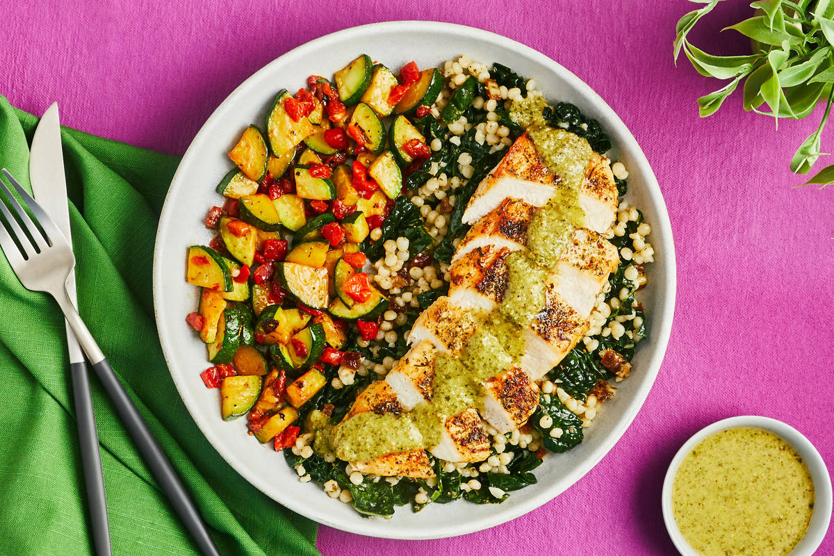 Pistou Chicken Couscous Bowls
