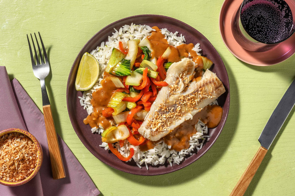 Zartes Kokos-Fischfilet