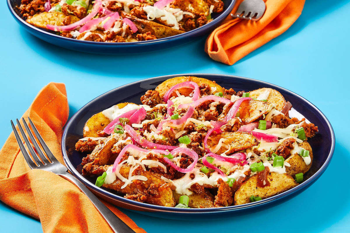 Loaded Pork Potato Wedges