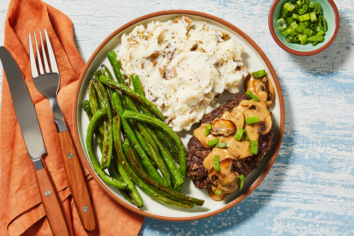 Meatloaves with Creamy Mushroom Sauce