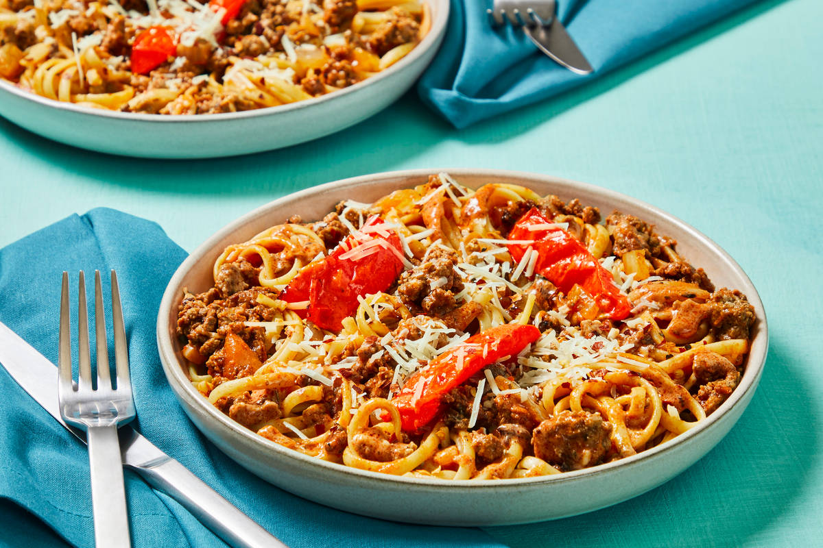 Chicken Sausage & Tomato Linguine