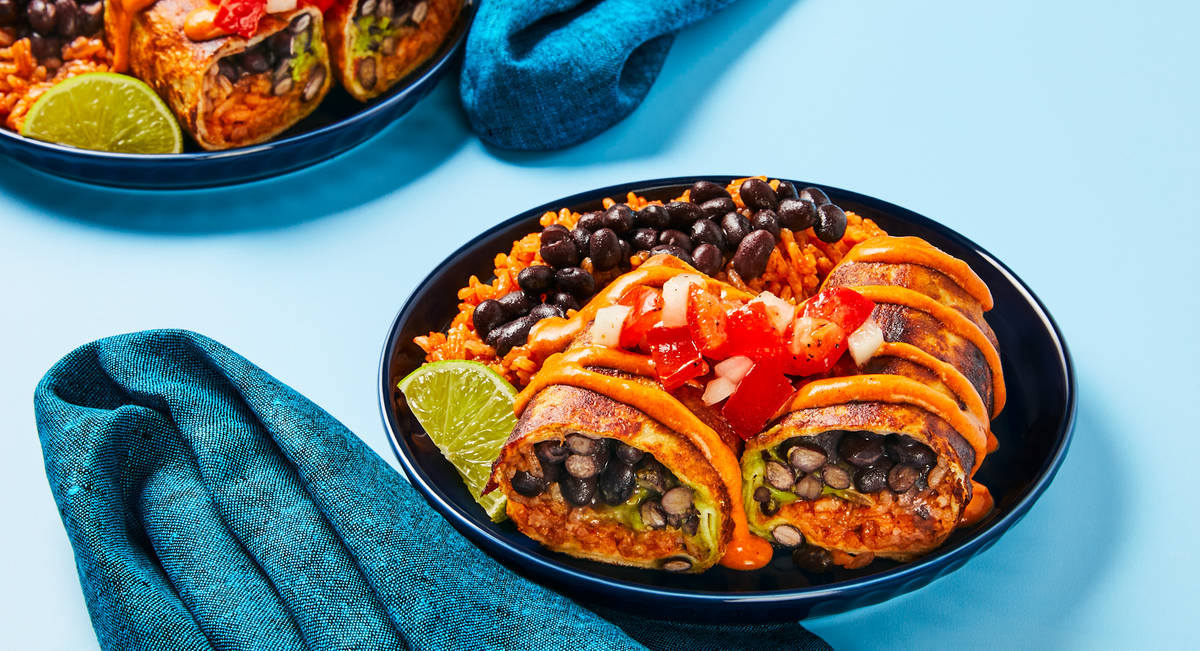 Crispy Beef & Bean Burritos