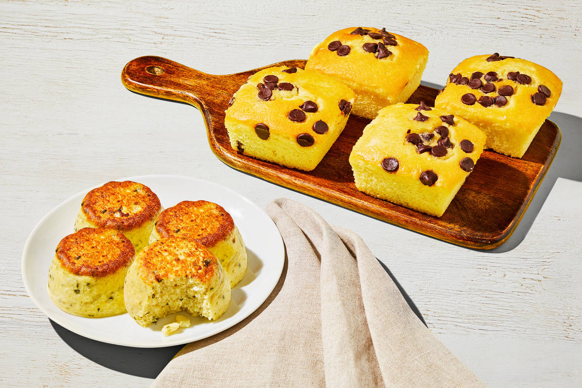 Spinach & Feta Egg Bites + Chocolate Chip Muffins