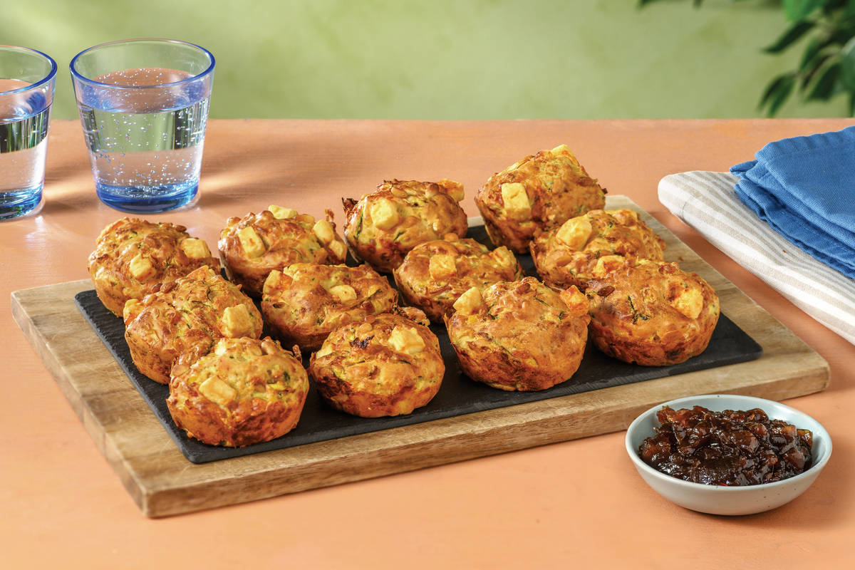 Zucchini & Olive Savoury Muffins