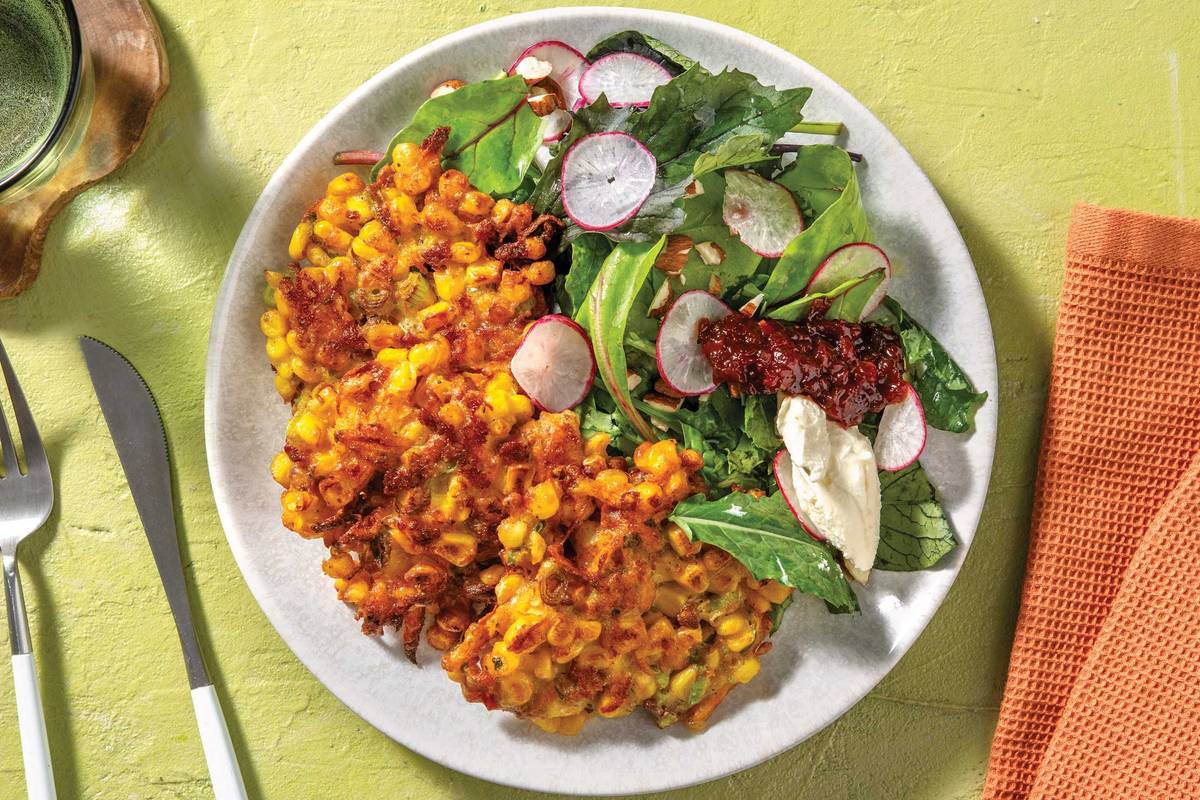Cheesy Bacon & Corn Fritters