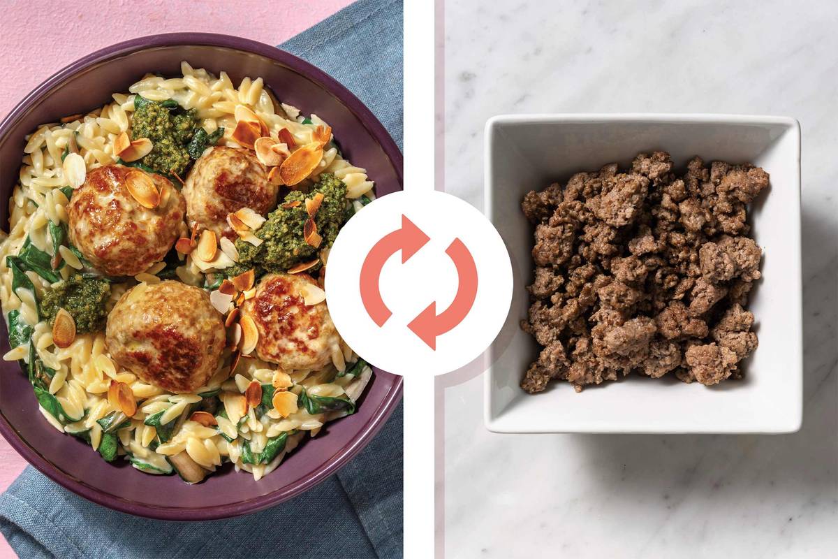 Slow-Cooked Beef Meatball & Risoni Bake