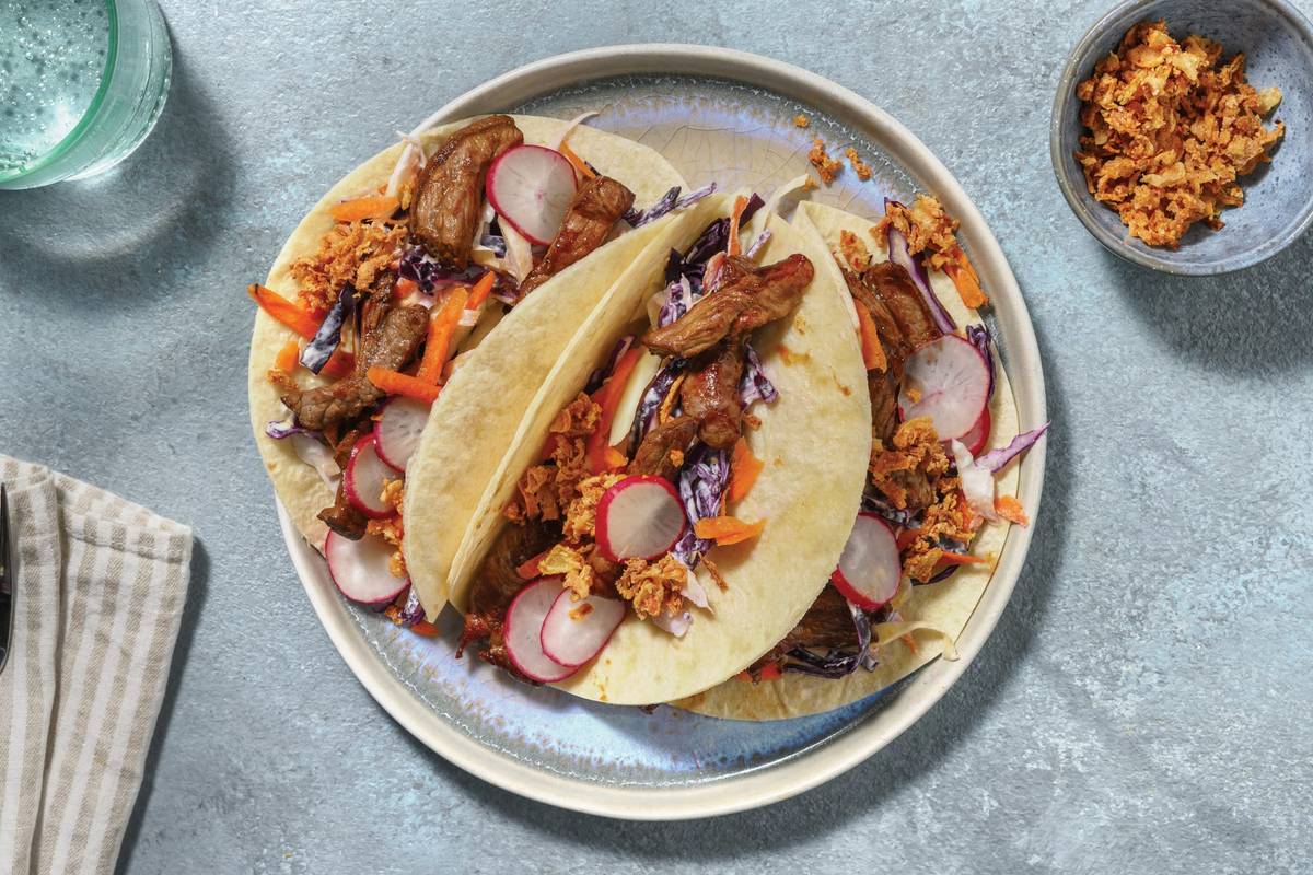 Asian Beef Rump & Radish Tacos