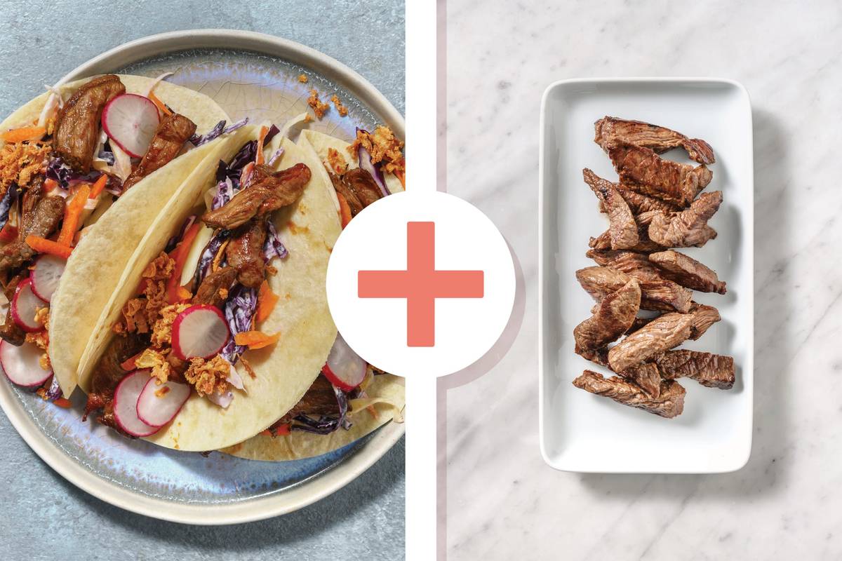 Double Asian Beef & Radish Tacos