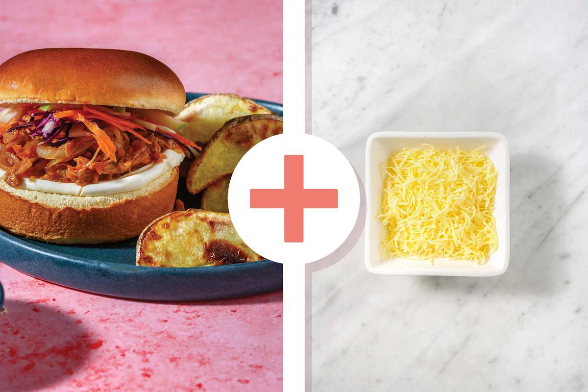 American BBQ & Cheddar Pulled Pork Burger