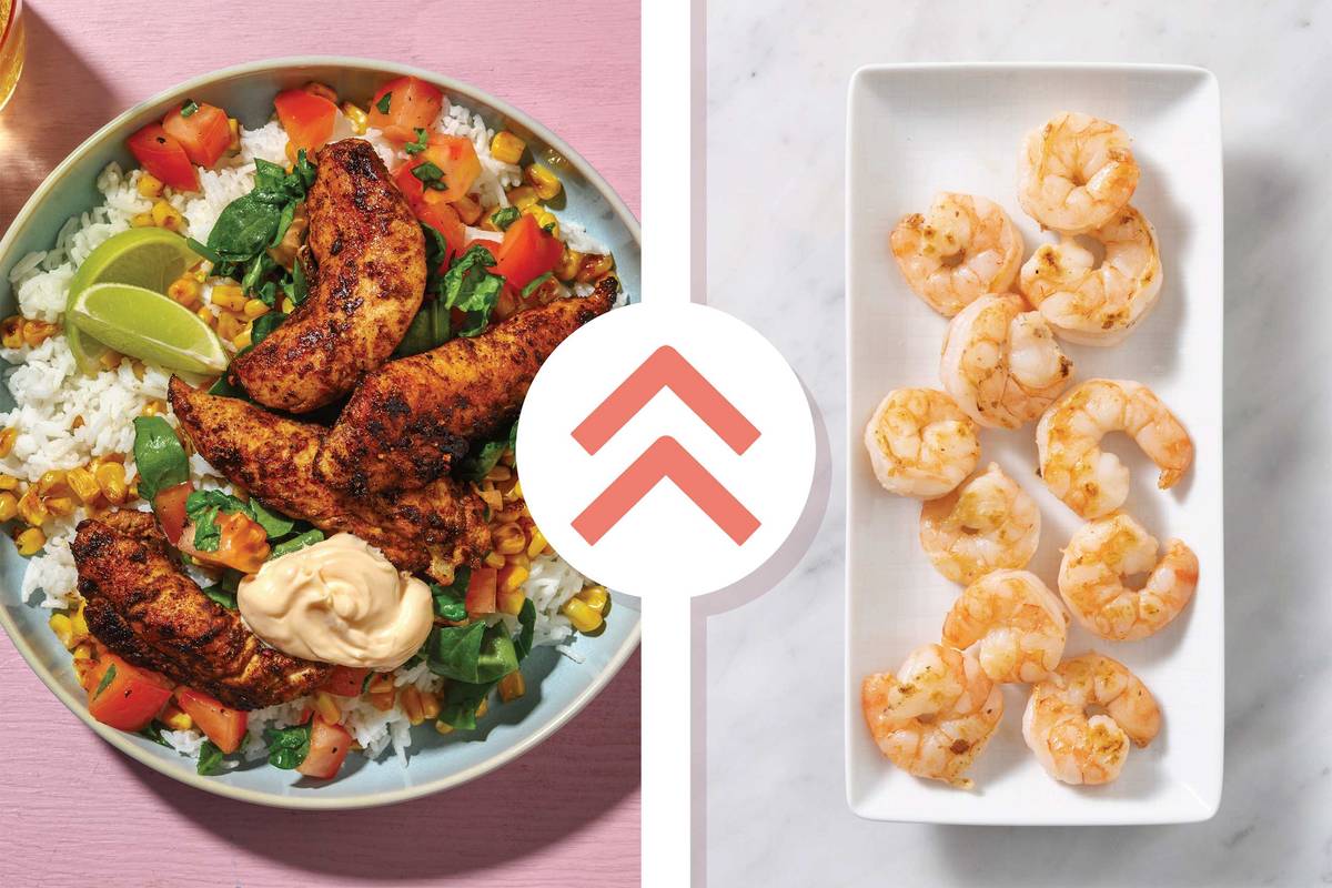 Peri-Peri Prawns & Charred Corn Rice Bowl